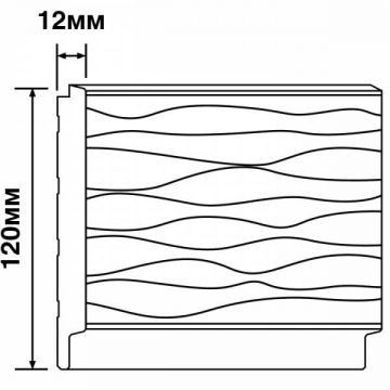Декоративная панель HiWood (ХайВуд) 2700х120х12 мм NP Белый (LV127W)