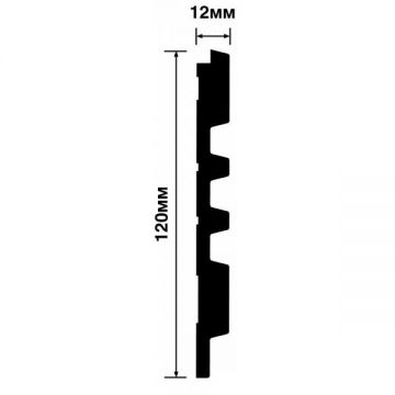 Декоративная панель HiWood (ХайВуд) 2700х120х12 мм BK114K (LV121)
