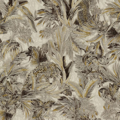 Обои виниловые Roberto Cavalli (Роберто Кавалли) 7 Джунгли бежевые с коричневым 10,5х1,06 м (18001)