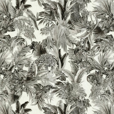 Обои виниловые Roberto Cavalli (Роберто Кавалли) 7 Джунгли черно-белые 10,5х1,06 м (18006)