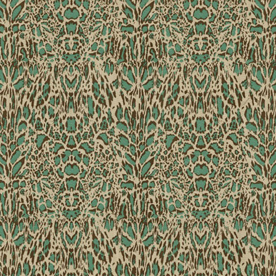 Обои виниловые Roberto Cavalli (Роберто Кавалли) 7 Принт к джунглям коричневая с зеленым 10,5х1,06 м (18061)