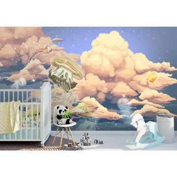 Обои виниловые на флизелине Design Studio 3D (Дизайн Студио 3Д) Детские Фантастические медузы Бесшовная Фреска Гранд (NKID-003)