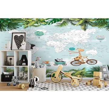 Обои виниловые на флизелине Design Studio 3D (Дизайн Студио 3Д) Детские Вокруг света Акварель (NKID-006)