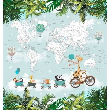 Обои виниловые на флизелине Design Studio 3D (Дизайн Студио 3Д) Детские Вокруг света Бесшовная Фреска Гранд (NKID-006)