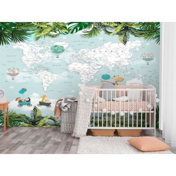 Обои виниловые на флизелине Design Studio 3D (Дизайн Студио 3Д) Детские Вокруг света Бесшовная Фреска Classic (NKID-006)
