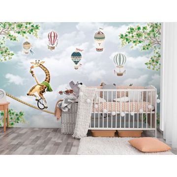 Обои виниловые на флизелине Design Studio 3D (Дизайн Студио 3Д) Детские Цирковые животные Бесшовная Фреска Гранд (NKID-007)