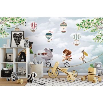 Обои виниловые на флизелине Design Studio 3D (Дизайн Студио 3Д) Детские Цирковые животные Бесшовная Фреска Classic (NKID-007)