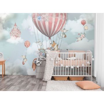 Обои виниловые на флизелине Design Studio 3D (Дизайн Студио 3Д) Детские Воздушная фантазия на облаках Акварель (NKID-010)