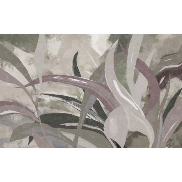 Обои виниловые на флизелине Design Studio 3D (Дизайн Студио 3Д) Avangard Дизайнерские листья в пастельных тонах Канвас (AVG-020)