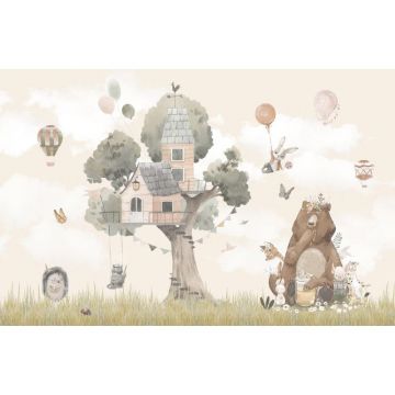 Обои виниловые на флизелине Design Studio 3D (Дизайн Студио 3Д) Детские Животные на отдыхе Песок (NKID-019)