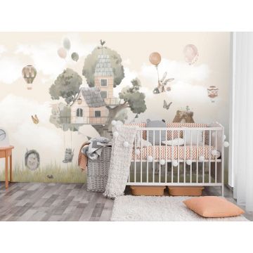 Обои виниловые на флизелине Design Studio 3D (Дизайн Студио 3Д) Детские Животные на отдыхе Бесшовная Фреска Ultra (NKID-019)