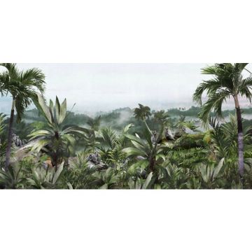 Обои виниловые на флизелине Design Studio 3D (Дизайн Студио 3Д) Джунгли Лимуры в тропиках Бесшовная Фреска Гранд (DJ-019)