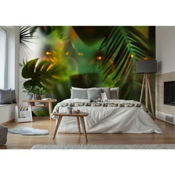 Обои виниловые на флизелине Design Studio 3D (Дизайн Студио 3Д) За стеклом Тропики за стеклом Бесшовная Фреска Гранд (TG-013)