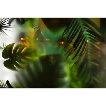 Обои виниловые на флизелине Design Studio 3D (Дизайн Студио 3Д) За стеклом Тропики за стеклом Бесшовная Фреска Ultra (TG-013)