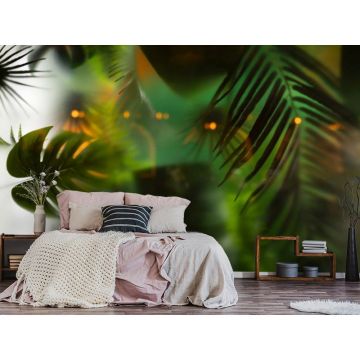 Обои виниловые на флизелине Design Studio 3D (Дизайн Студио 3Д) За стеклом Тропики за стеклом Бесшовная Фреска Ultra (TG-013)