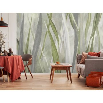 Обои виниловые на флизелине Design Studio 3D (Дизайн Студио 3Д) Avangard Стебли травы красками Акварель (AVG-022)
