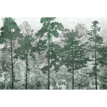 Обои виниловые на флизелине Design Studio 3D (Дизайн Студио 3Д) Изумруд Изумрудные деревья на хосте Акварель (EMD-002)