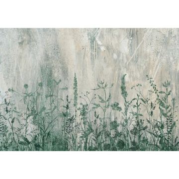 Обои виниловые на флизелине Design Studio 3D (Дизайн Студио 3Д) Изумруд Изумрудные травинки на холсте Бесшовная Фреска Classic (EMD-007)