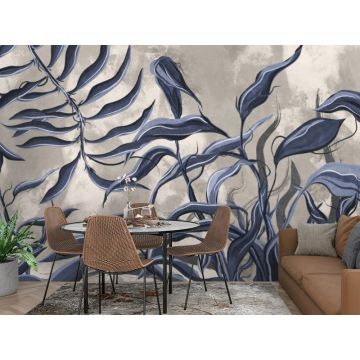 Обои виниловые на флизелине Design Studio 3D (Дизайн Студио 3Д) Avangard Переплетающиеся ветви не свелом Песок (AVG-003)