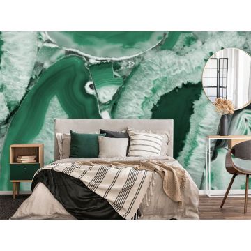 Обои виниловые на флизелине Design Studio 3D (Дизайн Студио 3Д) Каменная красота Рубиновый мрамор Акварель (KK-041)