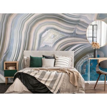 Обои виниловые на флизелине Design Studio 3D (Дизайн Студио 3Д) Каменная красота Каменные линии в пастельных тонах Бесшовная Фреска Ultra (KK-043)