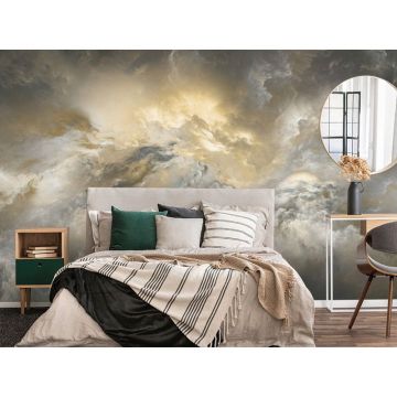 Обои виниловые на флизелине Design Studio 3D (Дизайн Студио 3Д) Каменная красота Роскошный камень в бежевых тонах Бесшовная Фреска Гранд (KK-044)