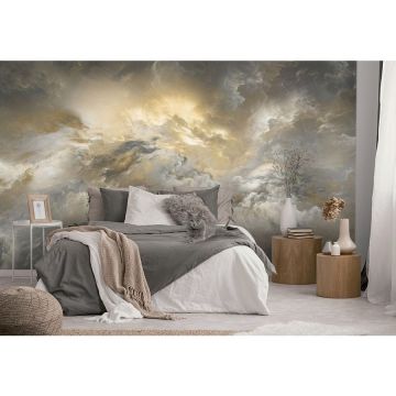 Обои виниловые на флизелине Design Studio 3D (Дизайн Студио 3Д) Каменная красота Роскошный камень в бежевых тонах Бесшовная Фреска Classic (KK-044)