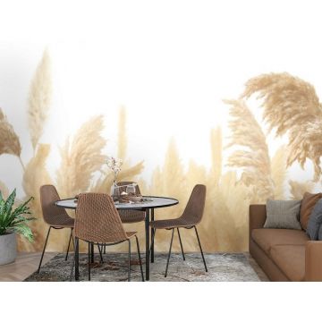 Обои виниловые на флизелине Design Studio 3D (Дизайн Студио 3Д) Нежность Поле колосьев Бесшовная Фреска Classic (NJ-016)