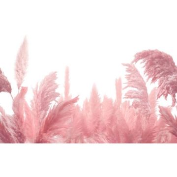 Обои виниловые на флизелине Design Studio 3D (Дизайн Студио 3Д) Нежность Поле колосьев в красных тонах Бесшовная Фреска Classic (NJ-017)