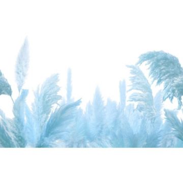 Обои виниловые на флизелине Design Studio 3D (Дизайн Студио 3Д) Нежность Поле колосьев в синих тонах Бесшовная Фреска Гранд (NJ-018)