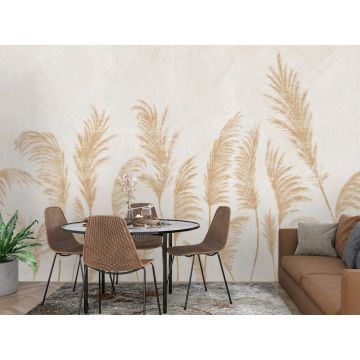 Обои виниловые на флизелине Design Studio 3D (Дизайн Студио 3Д) Нежность Художственные колосья Бесшовная Фреска Гранд (NJ-026)