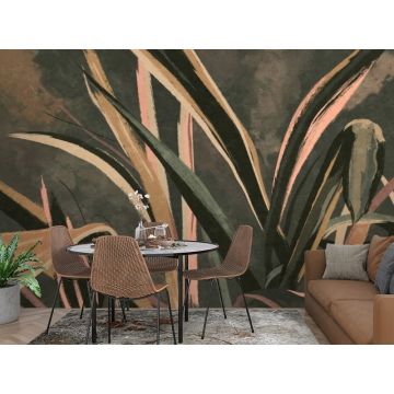 Обои виниловые на флизелине Design Studio 3D (Дизайн Студио 3Д) Avangard Крупные стебли травы Акварель (AVG-029)