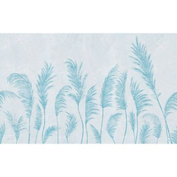 Обои виниловые на флизелине Design Studio 3D (Дизайн Студио 3Д) Нежность Художственные колосья в синих тонах Акварель (NJ-028)