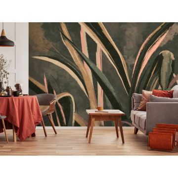 Обои виниловые на флизелине Design Studio 3D (Дизайн Студио 3Д) Avangard Крупные стебли травы Бесшовная Фреска Гранд (AVG-029)