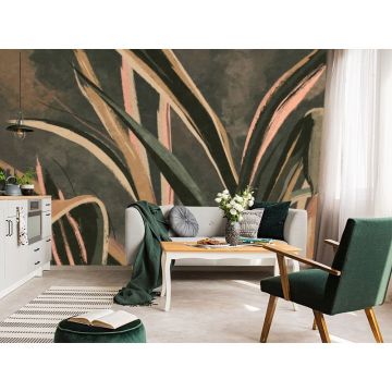 Обои виниловые на флизелине Design Studio 3D (Дизайн Студио 3Д) Avangard Крупные стебли травы Бесшовная Фреска Гранд (AVG-029)