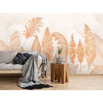 Обои виниловые на флизелине Design Studio 3D (Дизайн Студио 3Д) Нежность Акварельные колосья Бесшовная Фреска Classic (NJ-036)