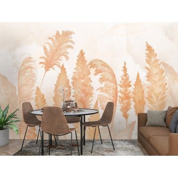 Обои виниловые на флизелине Design Studio 3D (Дизайн Студио 3Д) Нежность Акварельные колосья Бесшовная Фреска Ultra (NJ-036)