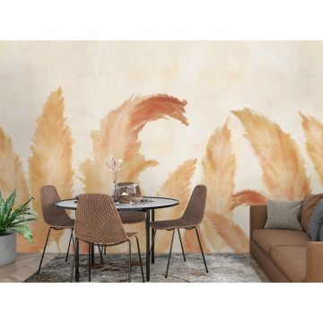 Обои виниловые на флизелине Design Studio 3D (Дизайн Студио 3Д) Нежность Крупные акварельные колосья Акварель (NJ-046)