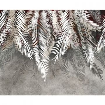 Обои виниловые на флизелине Design Studio 3D (Дизайн Студио 3Д) Тропикалия Ниспадающие тропические листья Акварель (FLV-005)