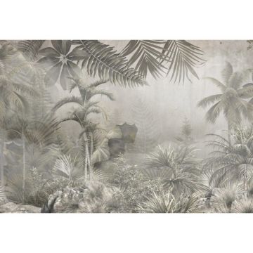 Обои виниловые на флизелине Design Studio 3D (Дизайн Студио 3Д) Саванна Листва на фоне гранж Бесшовная Фреска Classic (SVN-006)