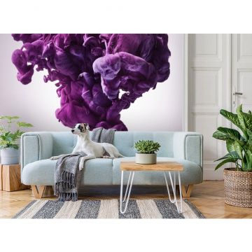 Обои виниловые на флизелине Design Studio 3D (Дизайн Студио 3Д) Флюидная дымка Спускающаяся фиолетовая дымка Бесшовная Фреска Classic (FLD-003)