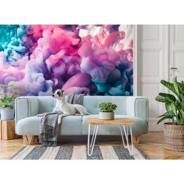 Обои виниловые на флизелине Design Studio 3D (Дизайн Студио 3Д) Флюидная дымка Буря красок Бесшовная Фреска Classic (FLD-004)