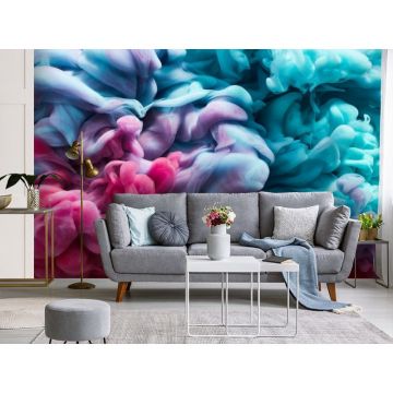 Обои виниловые на флизелине Design Studio 3D (Дизайн Студио 3Д) Флюидная дымка Взрыв эмоций Акварель (FLD-005)