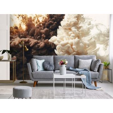 Обои виниловые на флизелине Design Studio 3D (Дизайн Студио 3Д) Флюидная дымка Дымка молоко и шоколад Песок (FLD-006)