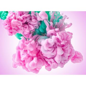 Обои виниловые на флизелине Design Studio 3D (Дизайн Студио 3Д) Флюидная дымка Падающий набор красок Песок (FLD-008)