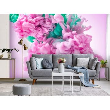 Обои виниловые на флизелине Design Studio 3D (Дизайн Студио 3Д) Флюидная дымка Падающий набор красок Акварель (FLD-008)