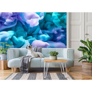 Обои виниловые на флизелине Design Studio 3D (Дизайн Студио 3Д) Флюидная дымка Смешивание дымки Акварель (FLD-009)