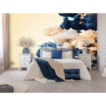 Обои виниловые на флизелине Design Studio 3D (Дизайн Студио 3Д) Флюидная дымка Дымка в пастельных тонах Песок (FLD-011)