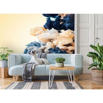 Обои виниловые на флизелине Design Studio 3D (Дизайн Студио 3Д) Флюидная дымка Дымка в пастельных тонах Акварель (FLD-011)