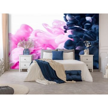 Обои виниловые на флизелине Design Studio 3D (Дизайн Студио 3Д) Флюидная дымка Соединение цветов Канвас (FLD-012)